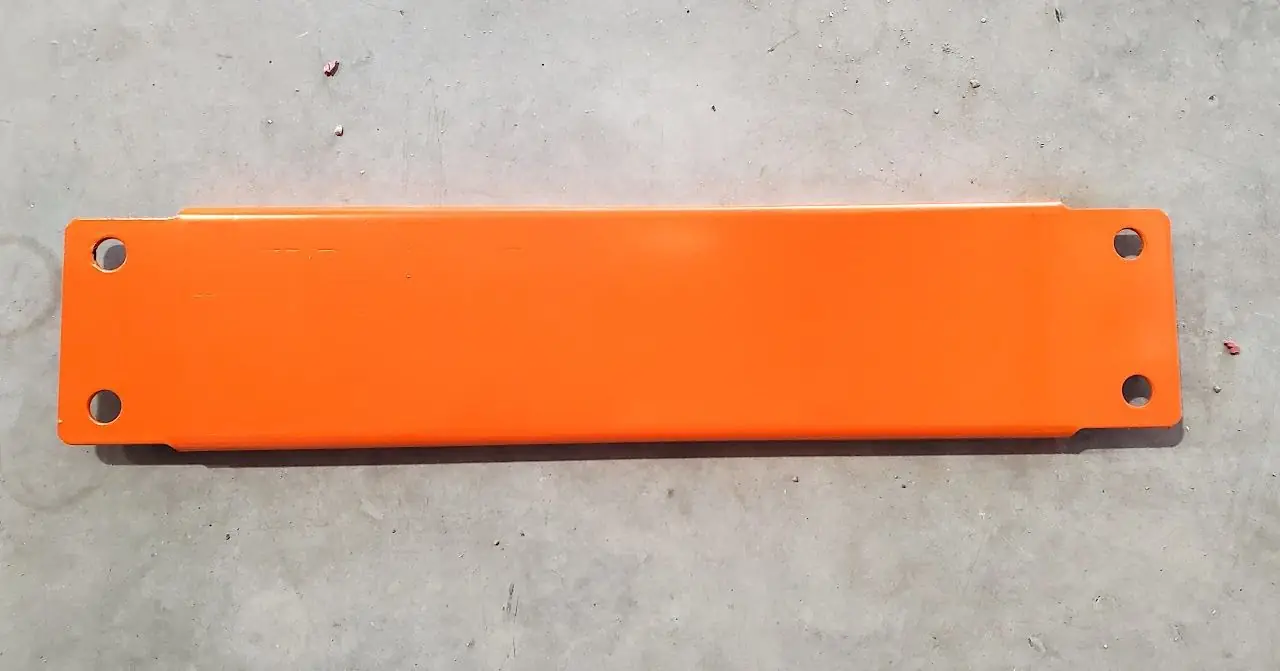 Orange back-to-back upright row spacer